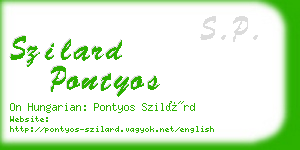 szilard pontyos business card